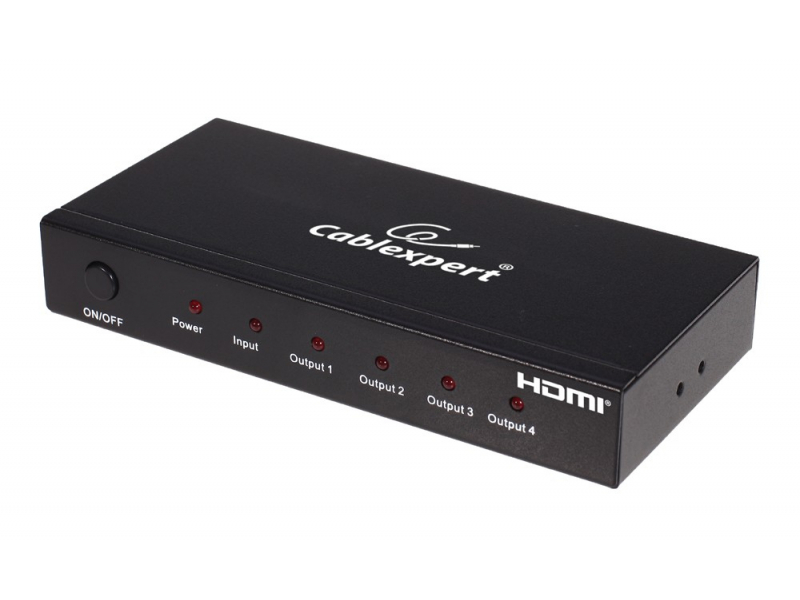 CableXpert HDMI - 4x HDMI - Schwarz - Stahl - 225 MHz - DSP-4PH4-02