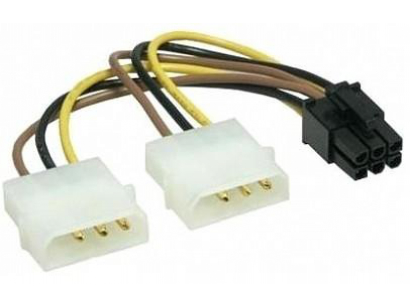 CableXpert Molex (4-pin) - PCI-E (6-pin) - Männlich/Weiblich CC-PSU-6