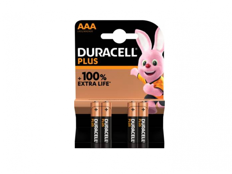 Batterie Duracell Alkaline Plus Extra Life MN2400/LR03 Micro AAA (4-Pack)