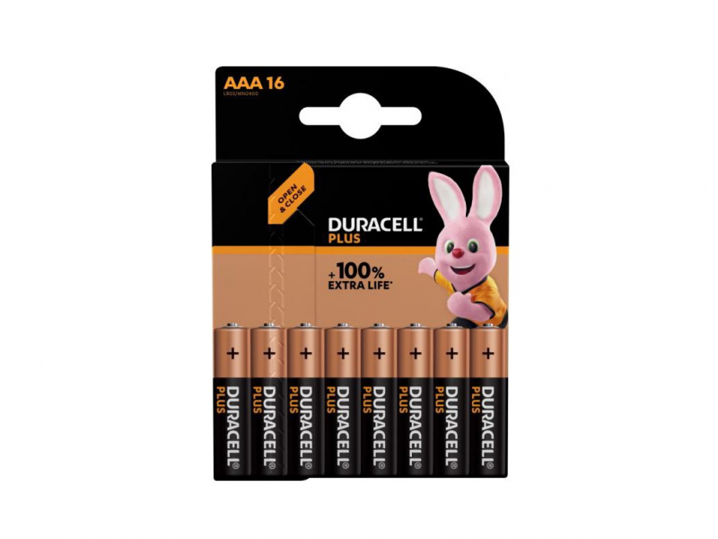 Batterie Duracell Alkaline Plus Extra Life MN2400/LR03 Micro AAA (16-Pack)