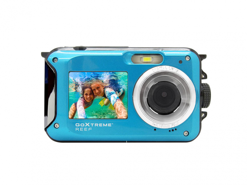 Easypix GoXtreme REEF Unterwasser Kamera mit Dual Display (Blau)