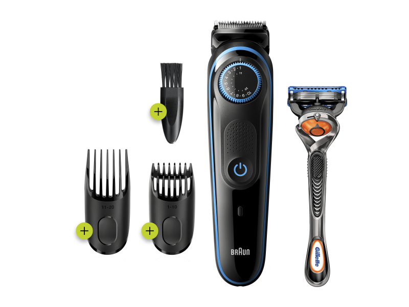 BRAUN Beard Trimmer mit Gillette Fusion5 ProGlide BT5240 (Schwarz)