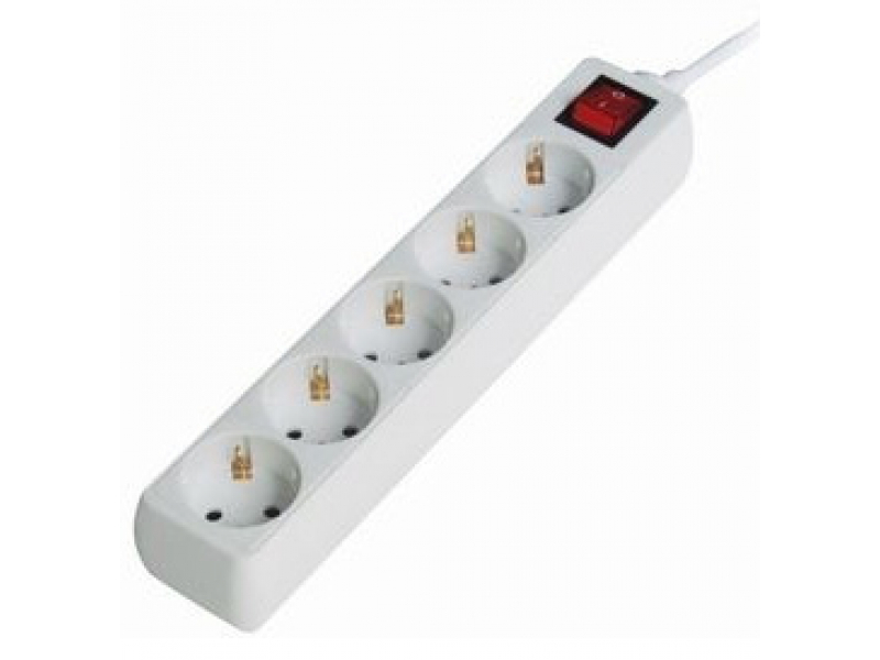 Gembird Surge Protector 5x - 5 AC-Ausgänge - Weiß - CE - GS - 4500 V - 13500 A SPG4-C-6