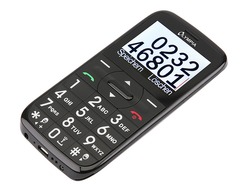 Olympia Happy II Dual SIM black, mit 3 Wechselcovern - 2213