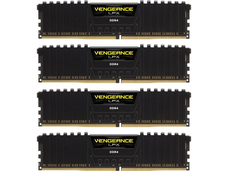 DDR4 64GB PC 2666 CL16 CORSAIR (4x16GB) Vengeance LPX CMK64GX4M4A2666C16