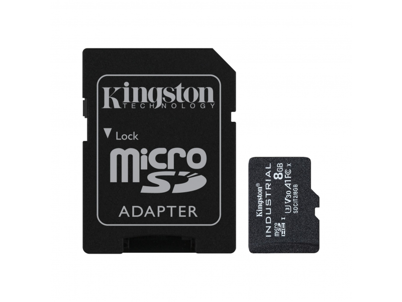 Kingston 8GB Industrial microSDHC C10 A1 pSLC Card+ SD-Adapter SDCIT2/8GB