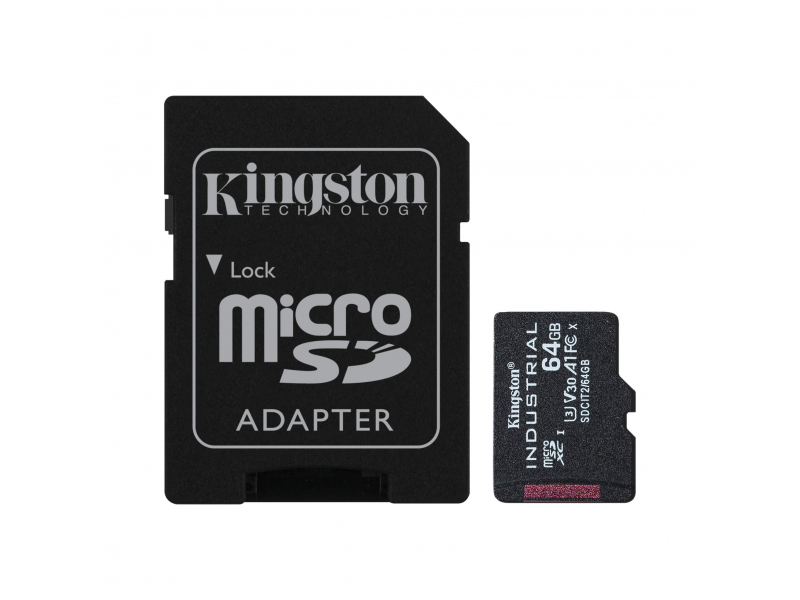 Kingston 64GB Industrial microSDHC 100MB/s +Adapter SDCIT2/64GB