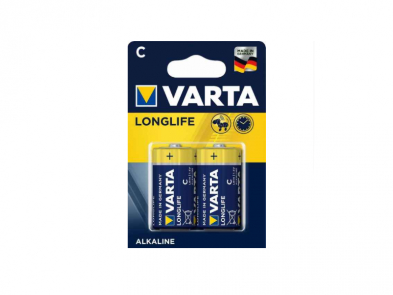 Varta Batterie Longlife Alkaline, Baby C, LR14, 1.5V Blister (2-Pack)