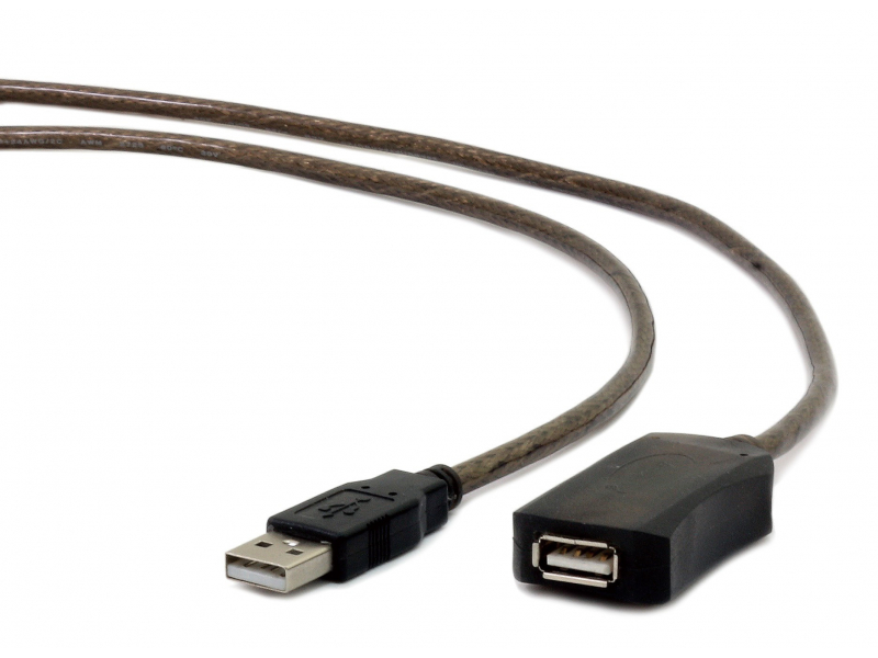 CableXpert- 5 m - USB A -USB 2.0 - Männlich/Weiblich - Schwarz UAE-01-5M