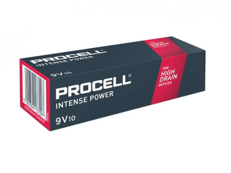 Batterie Duracell PROCELL Intense E-Block, 6LR61, 9V (10-Pack)