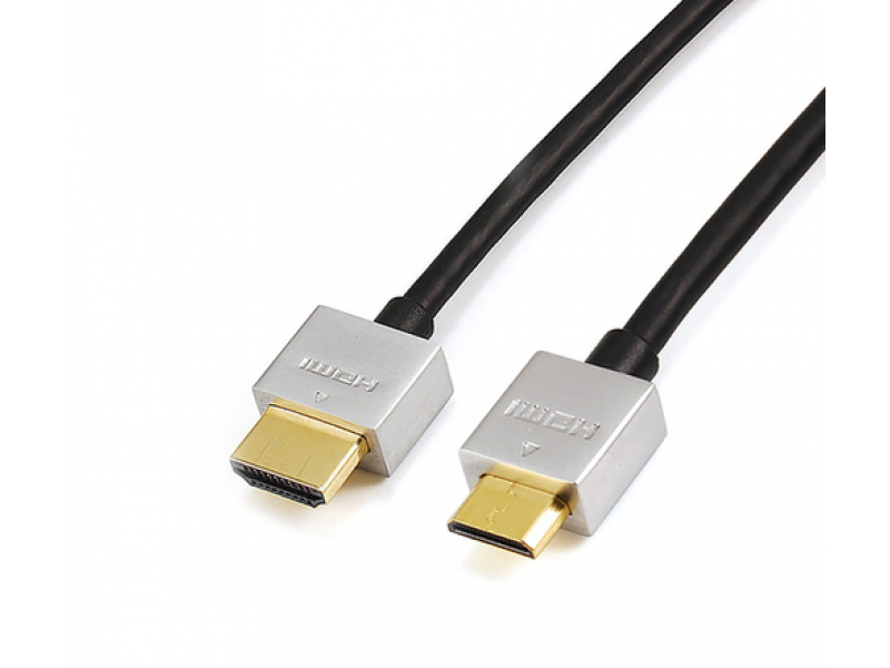 Reekin HDMI Kabel - 1,0 Meter - FULL HD Ultra Slim Mini (Hi-Speed w. Eth.)