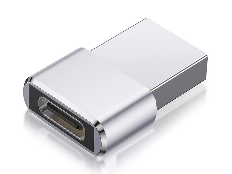 Reekin USB 2.0 Adapter - USB-A - USB-C Female (Silber)