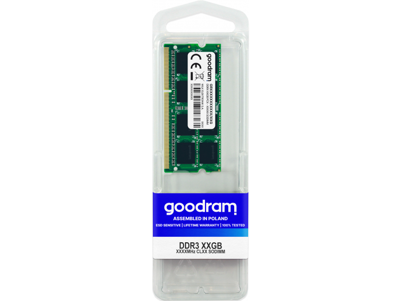 GOODRAM DDR3 1600 MT/s 8GB SODIMM 204pin GR1600S364L11/8G