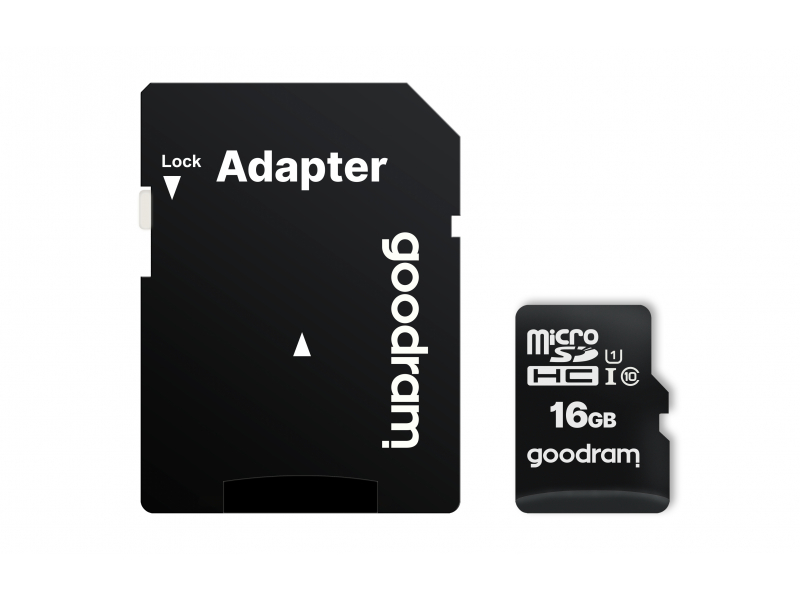 GOODRAM microSDHC 16GB Class 10 UHS-I + adapter M1AA-0160R12