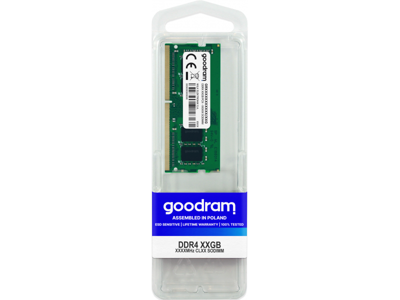 GOODRAM DDR4 2666 MT/s 16GB SODIMM 260pin GR2666S464L19/16G