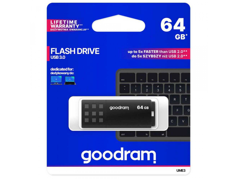 GOODRAM 3x1 UME3 USB 3.0 64GB Care SET UME3-0640CRR11