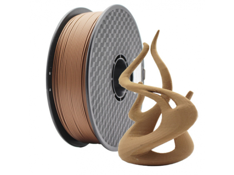 Gembird Filament, PLA Wood Natural, 1.75 mm, 1 kg - 3DP-PLA-WD-01-NAT