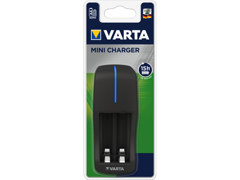 Varta Akku NiMH, Universal Ladegerät, Mini Charger - ohne Akkus, für AA/AAA