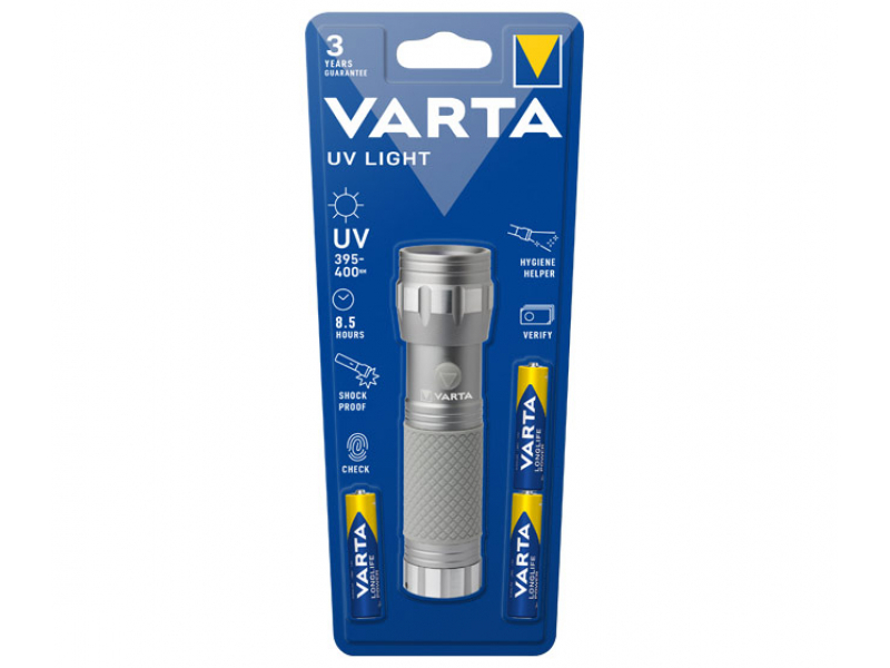 Varta LED Taschenlampe UV Light inkl. 3x Batterie Alkaline AAA