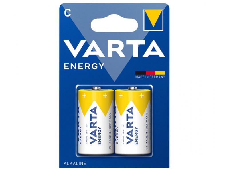 Varta Batterie Alkaline, Baby, C, LR14, 1.5V - Energy, Blister (2-Pack)