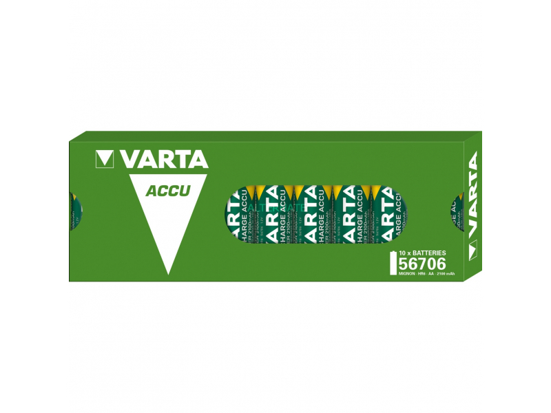 Varta Akku Mignon, AA, HR06, 1.2V/2100mAh - Accu Power Retail Box (10-Pack)