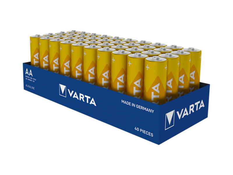 Varta Batterie Alkaline, Mignon, AA, LR06, 1.5V - Longlife, Tray (40-Pack)