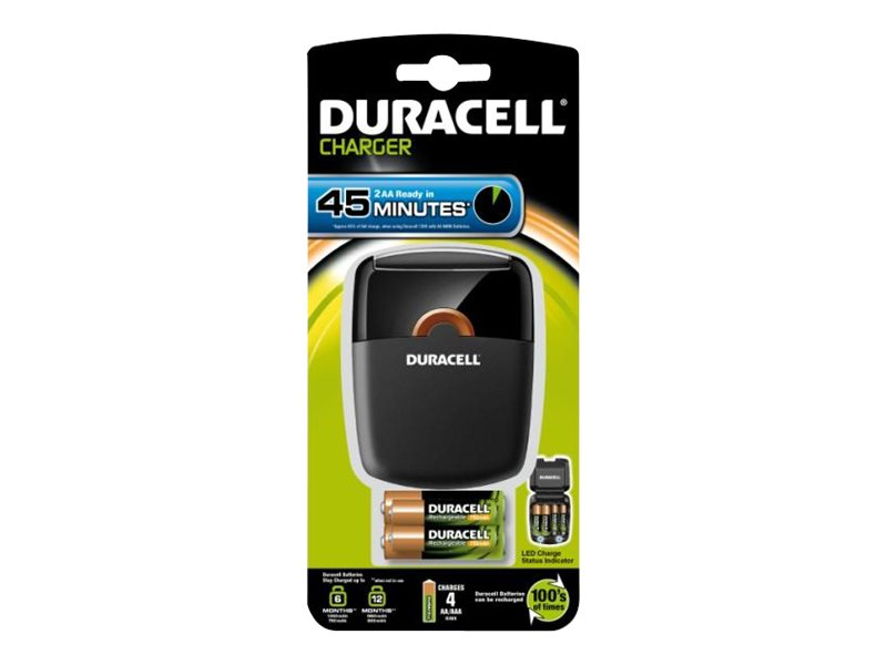 Duracell Akku Universal Schnellladegerät CEF27, AA/AAA inkl. je 2x Akkus