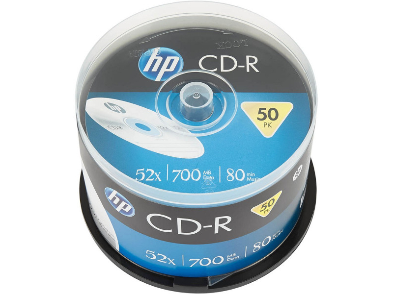 HP CD-R 80Min/700MB/52x Cakebox (50 Disc) - Silver Surface CRE00017