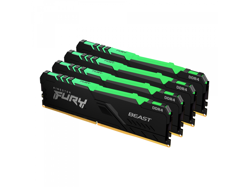 Kingston Fury Beast 32 GB 4 x 8 GB 3200 MHz DDR4 Kit of 4 KF432C16BBAK4/32