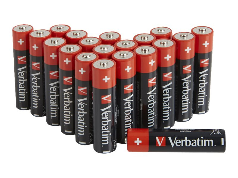 Verbatim Batterie Alkaline, Mignon, AA, LR06, 1.5V , Blister (20-Pack)