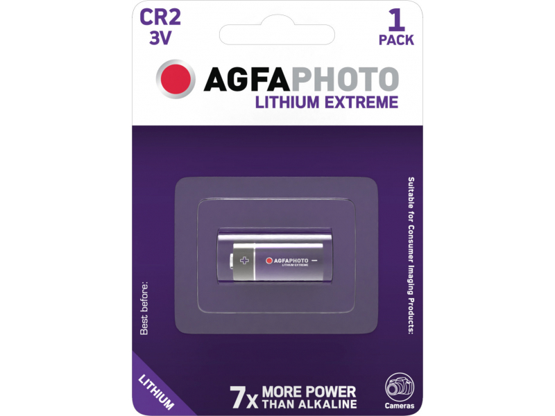 AGFAPHOTO Batterie Lithium, Photo, CR2, 3V - Retail Blister (1-Pack)