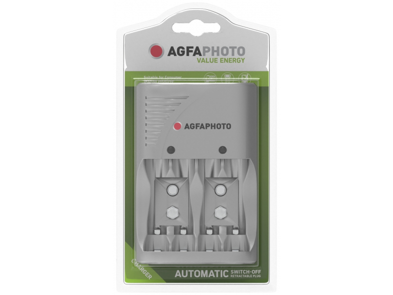 AGFAPHOTO Akku Universal Ladegerät - ohne Akkus, für AA/AAA/9V, Retail