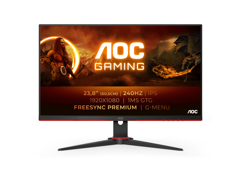 AOC 60,5cm (23,8) 1609 HDMI+USB+DP LED - 24G2ZE/BK