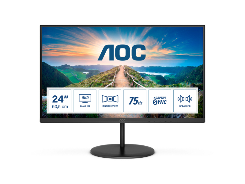 AOC 60,5cm (23,8) 1609 HDMI+DP IPS Schwarz - Q24V4EA