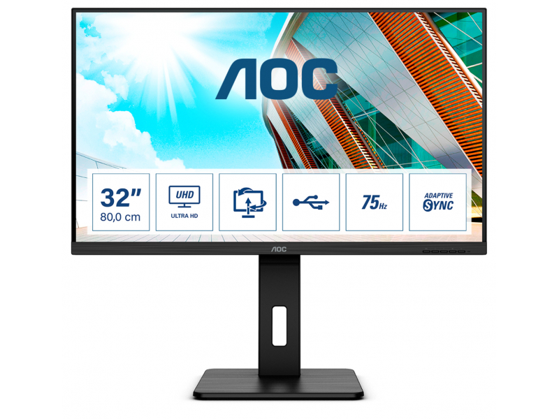 AOC 81,3cm (31,5) 1609 2xHDMI+DP+USB IPS - U32P2