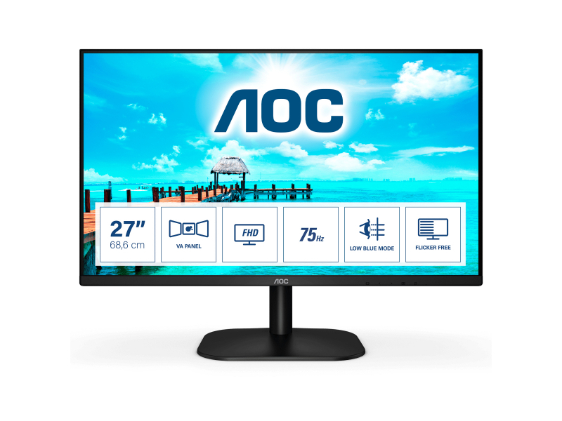 AOC 68,6cm (27) 1609 VGA DVI VA FHD - 27B2DM