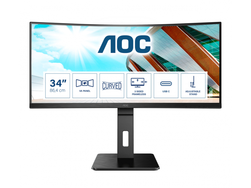 AOC 86,0cm (34) CU34P2C  2109 HDMI+DP+USB-C Curved  - CU34P2C