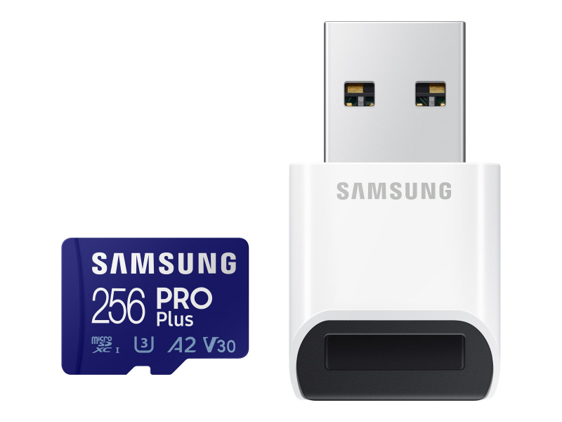 Samsung PRO Plus microSD Card 256 GB USB Card Reader MB-MD256KB/WW