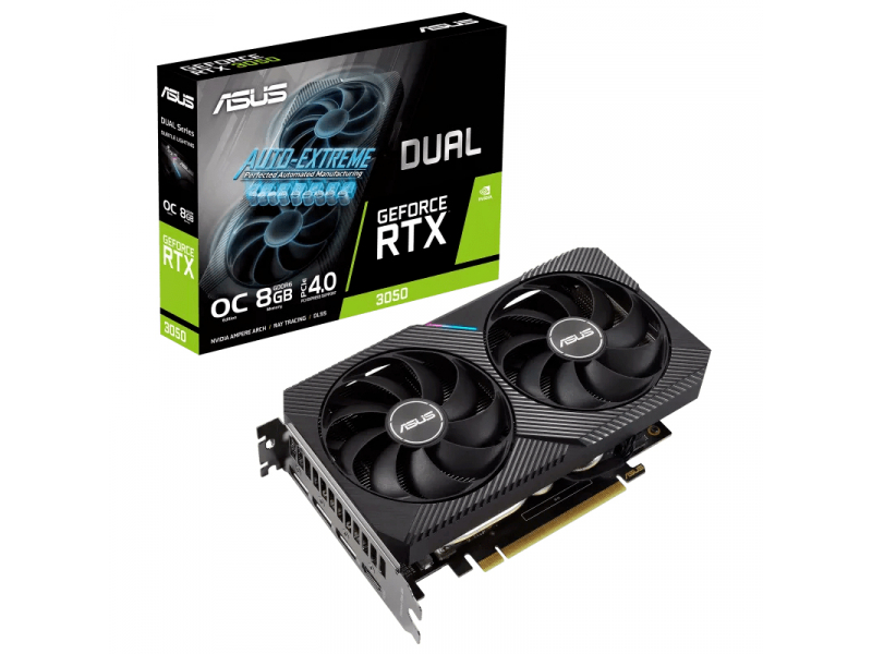 VGA Asus GeForce® RTX 3050 8GB DUAL OC LHR - 90YV0HH0-M0NA00