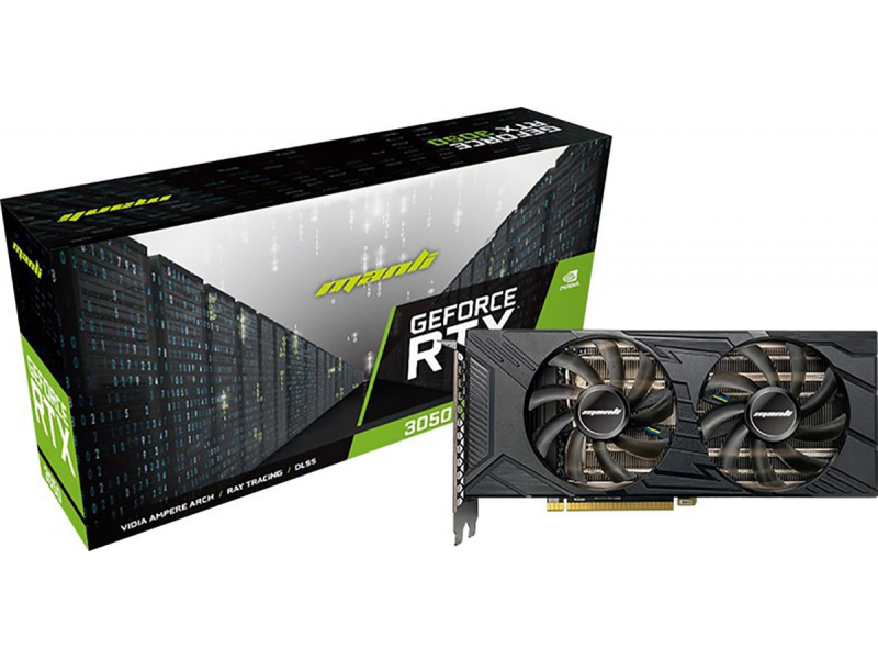 VGA Manli GeForce® RTX 3050 8GB Twin - N63030500M25210