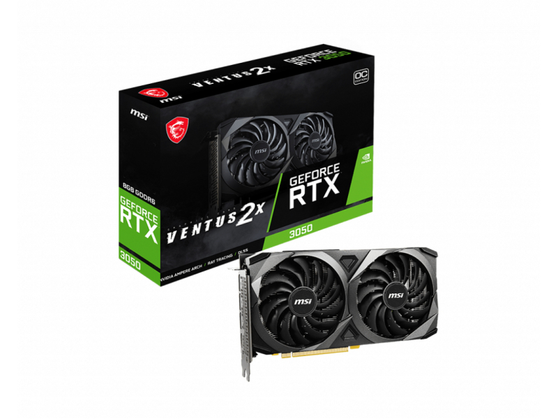 VGA MSI GeForce® RTX 3050 8GB Ventus 2X OC - V397-418R