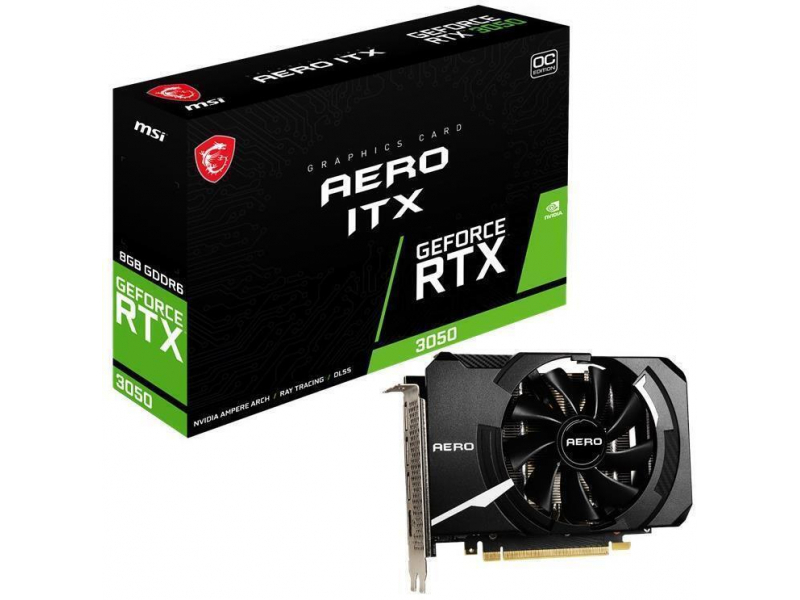 VGA MSI GeForce® RTX 3050 8GB Aero ITX OC | MSI - V809-4041R