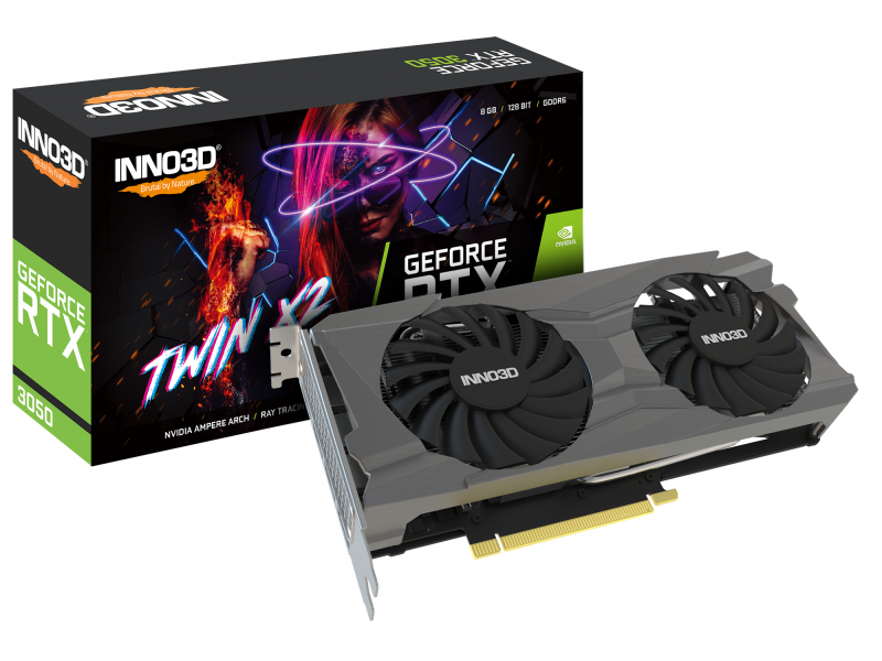 VGA Inno3D GeForce® RTX 3050 8GB Twin X2 - N30502-08D6-1190VA42