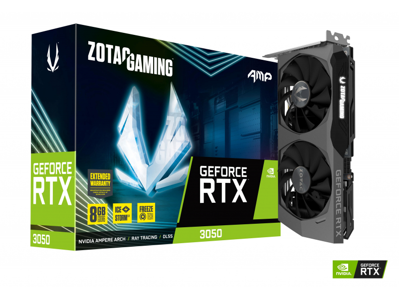 VGA ZOTAC Gaming GeForce® RTX 3050 8GB AMP - ZT-A30500F-10M