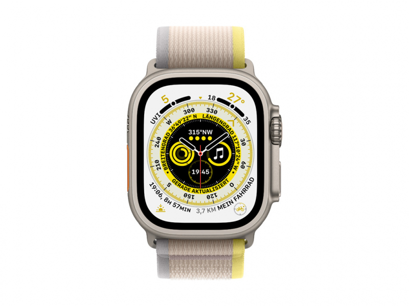 Apple Watch Ultra GPS + Cellular 49mm Titanium Case Yellow/Beige MNHK3FD/A