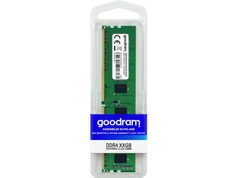 GoodRam DDR4 8GB PC 2400 CL17 Single Rank - GR2400D464L17S/8G