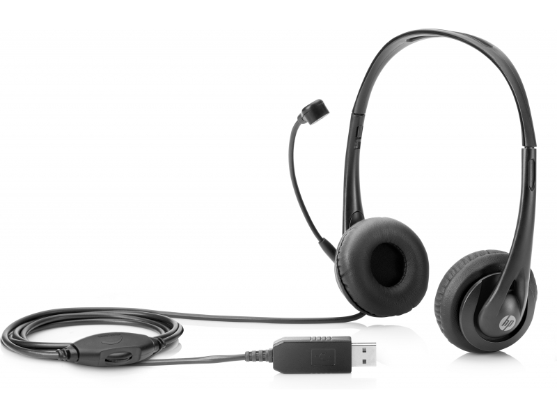 HP On-Ear Headset Schwarz - T1A67AA