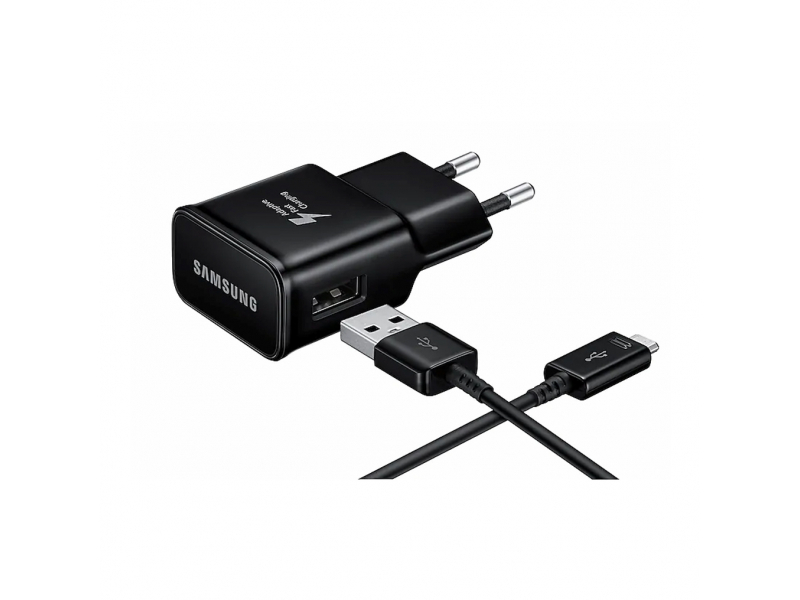 Samsung USB Adapter + Micro-USB Kabel Schwarz BULK - EP-TA200EBE