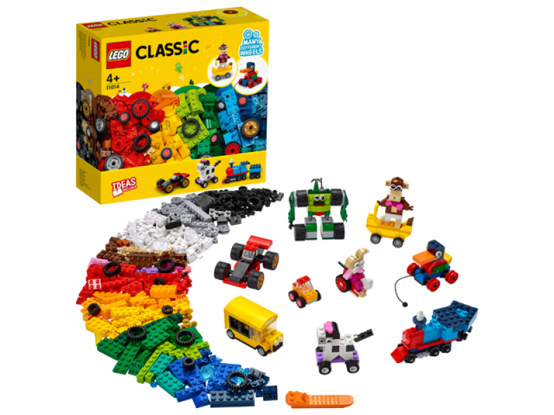 LEGO Classic - Steinebox mit Rädern, 653 Teile (11014)