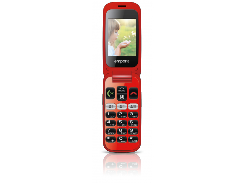 Emporia One 2.4 2MP 900mAh Single SIM Schwarz Rot V200_001